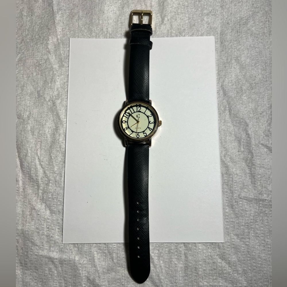 Charming Charlie Black & Gold Watch